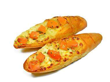 Garlic bread with tomato