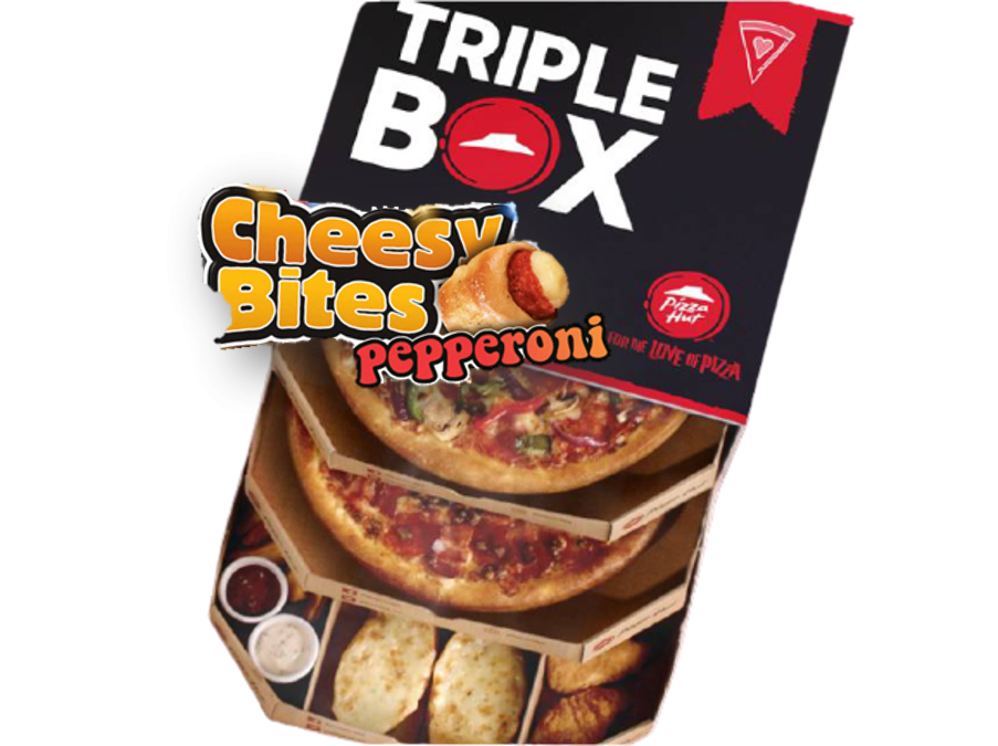 Triple Box Cheesy Bites Pepperoni Margarita